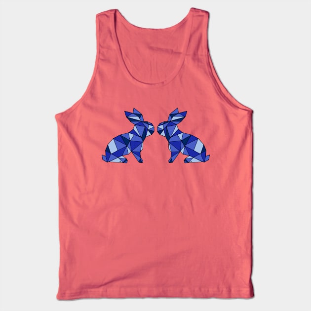 Geometric Rabbits Tank Top by HLeslie Design